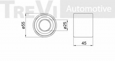 TREVI AUTOMOTIVE wb2083 -  Комплект подшипника ступицы колеса